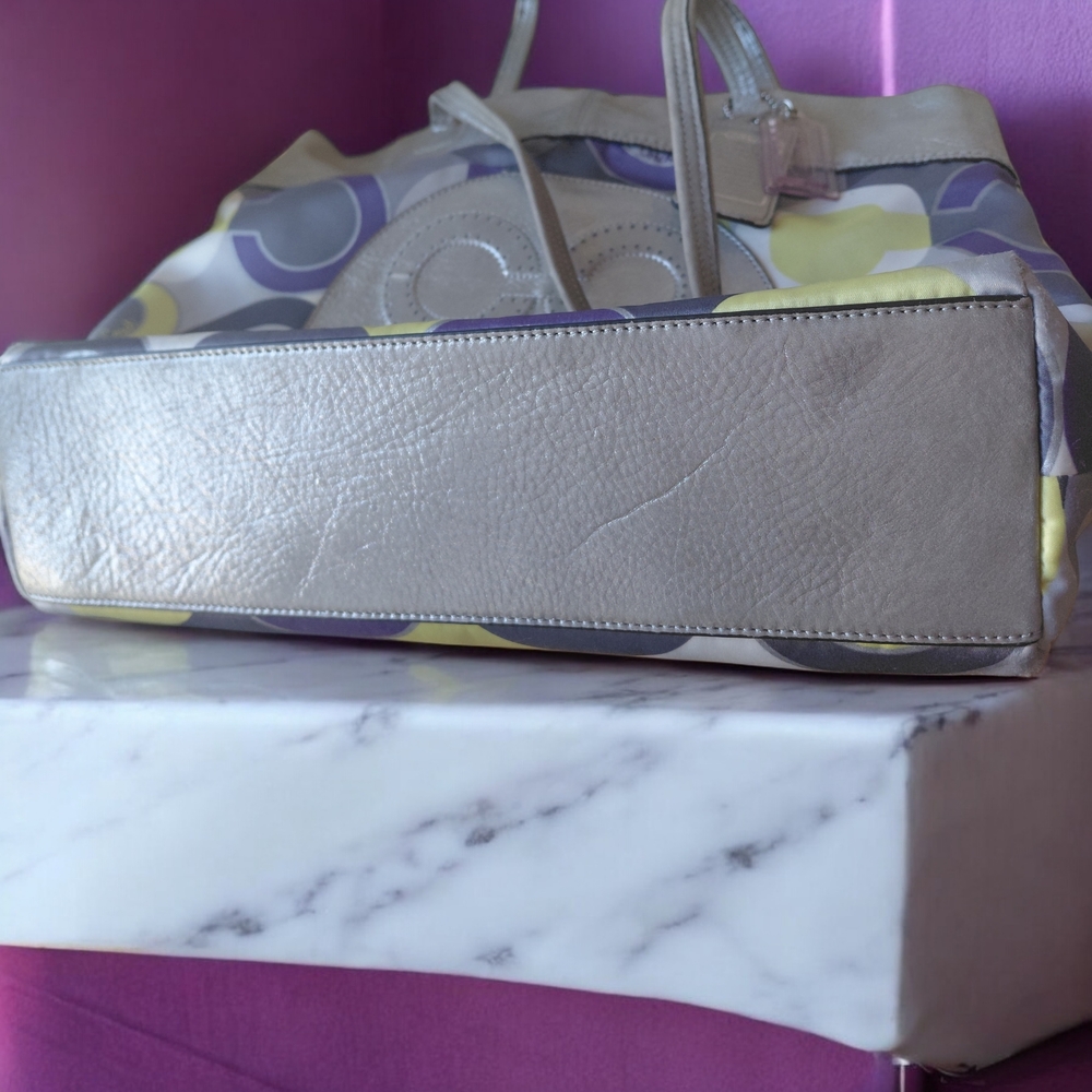 Coach Julia Op Art Signature Shoulder Tote - Picture 4 of 14